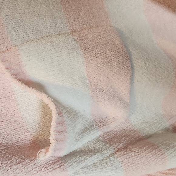 Betsey‎ Johnson Pink and White Striped Heart Cardigan Size Large - Picture 9 of 12